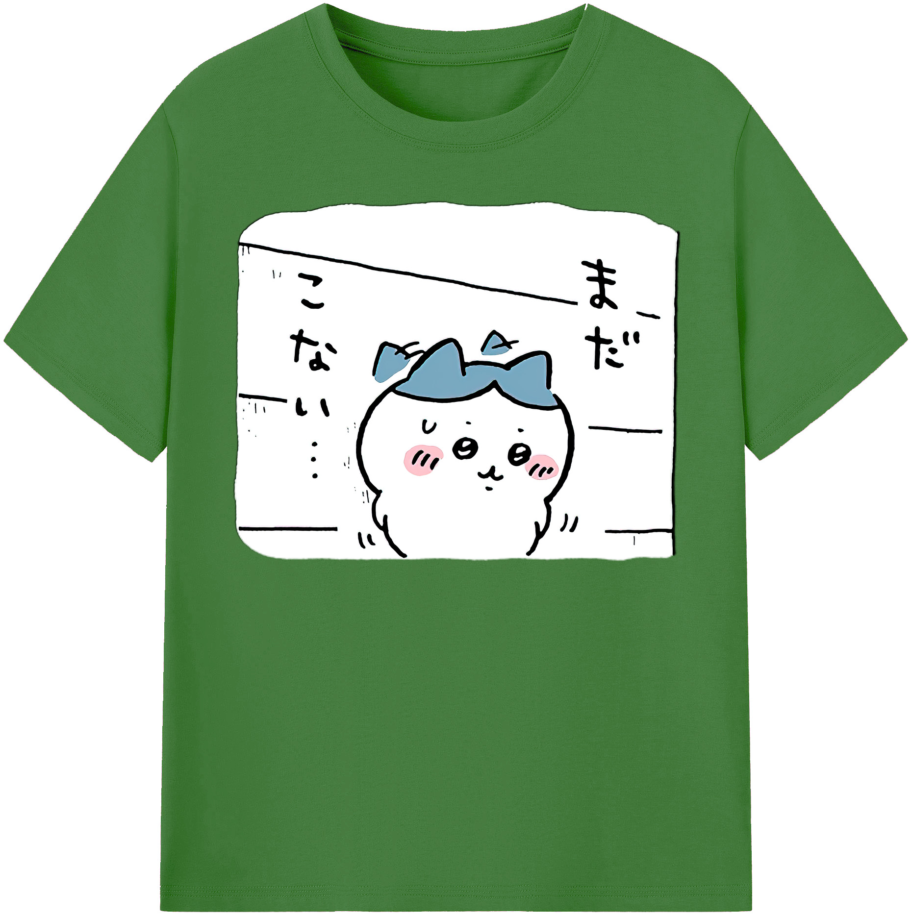 （画像用） ちいかわ ハチワレ Chii-kawa hachiware レディースカジュアルプリントTシャツ（綿100％）